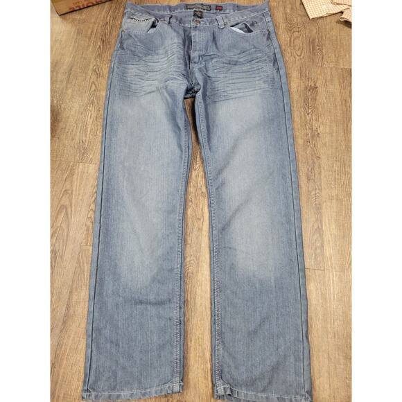 Chams Street Wear Men's Straight Leg Jeans Size 40x32 - Picture 1 of 5